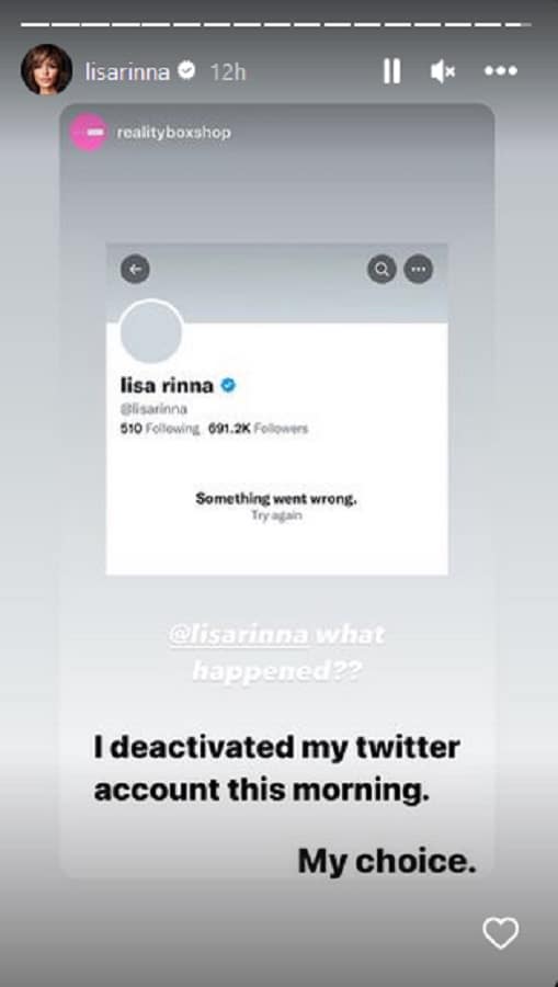 Lisa Rinna Shares What Happened On Twitter [Lisa Rinna | Instagram Stories]