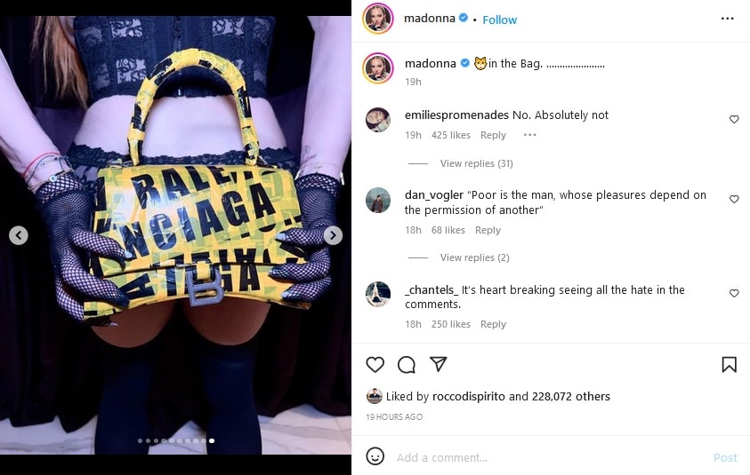 Madonna Shows Her Booty [Madonna | Instagram]