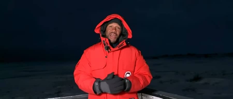 Michael Strahan Wears Red Winter Jacket [GMA | YouTube]