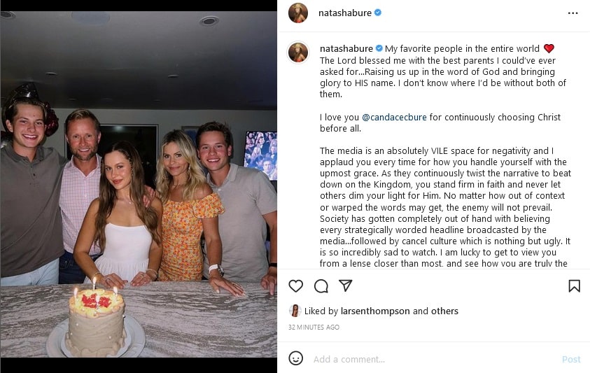 Natasha Bure Supports Mom Candace Cameron [Natasha Bure | Instagram]