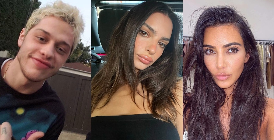 Pete Davidson, Emily Ratajkowski & Kim Kardashian [Instagram]