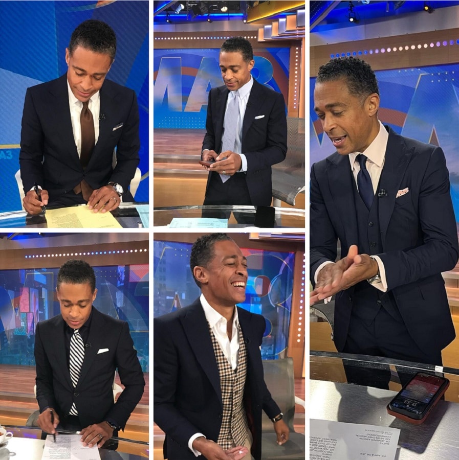 TJ Holmes In The Same Suit [Good Morning America | Instagram]
