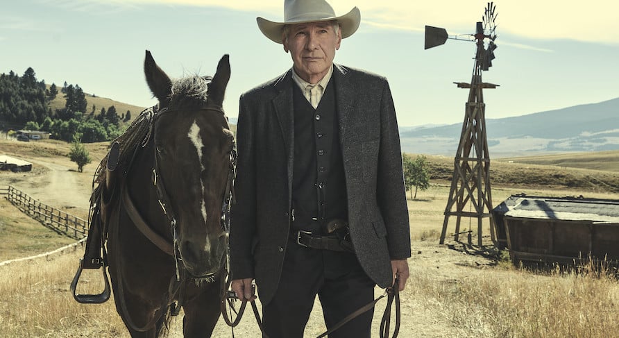 Harrison Ford as Jacob Dutton in 1923, streaming on Paramount+ 2022. Photo credit: James Minchin III/Paramount+