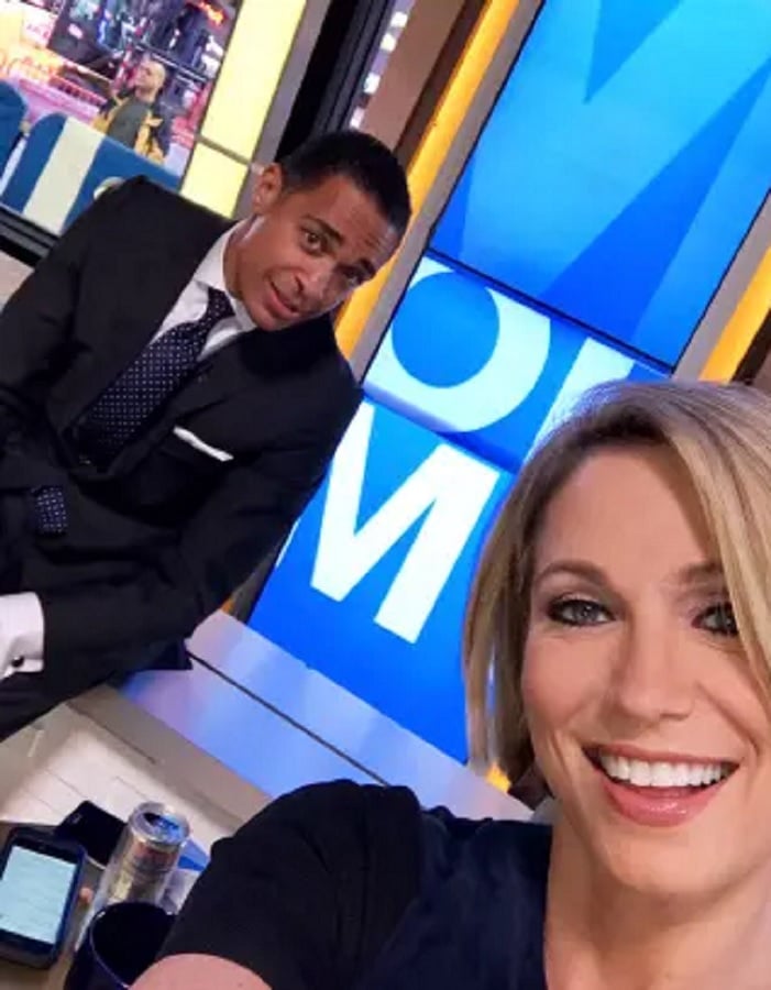 Amy Robach & T.J. Holmes Behind The Scenes [Instagram]