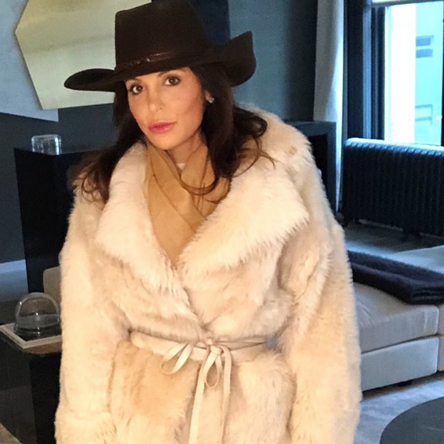 Bethenny Frankel Wears Large Hat & Fur Coat [Bethenny Frankel | Instagram]
