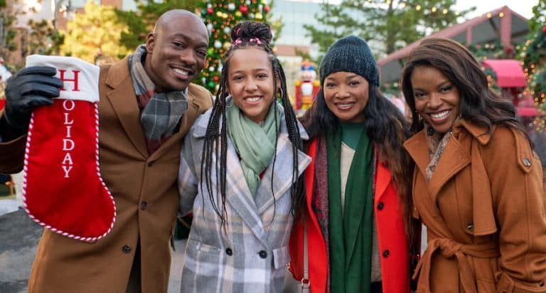 Photo: BJ Britt, Sariah Gerald, Tamala Jones, Nadine Ellis Credit: ©2022 Hallmark Media/Photographer: Brandon Cruz