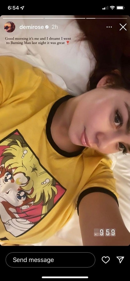Demi Rose Lays In Bed [Demi Rose | Instagram Stories]