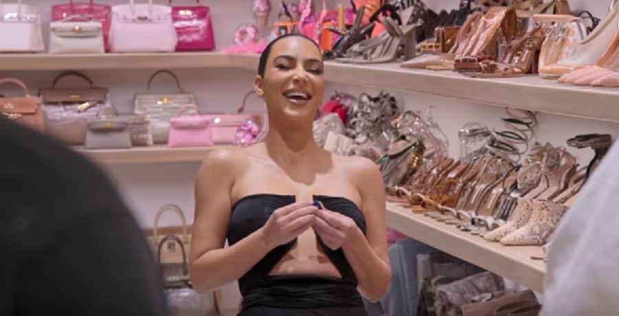 Kim Kardashian Wears Black Cut-Out Jumpsuit [Hulu | YouTube]