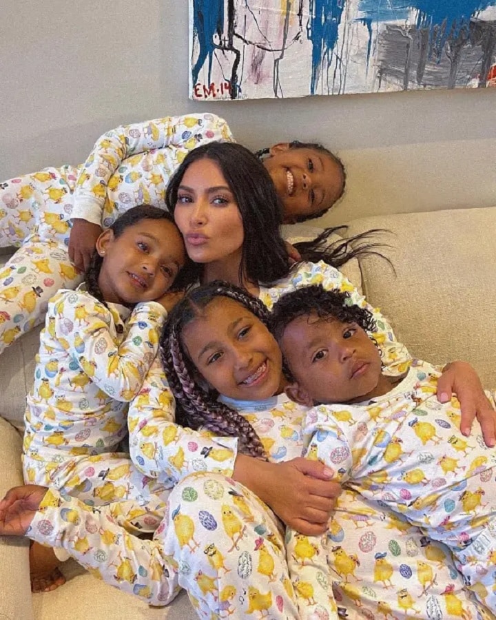 Kim Kardashian & Her Four Kids [Kim Kardashian | Instagram]