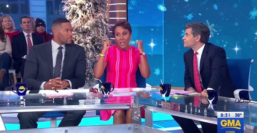 Michael Strahan, Robin Roberts & George Stephanopoulos [GMA | YouTube]