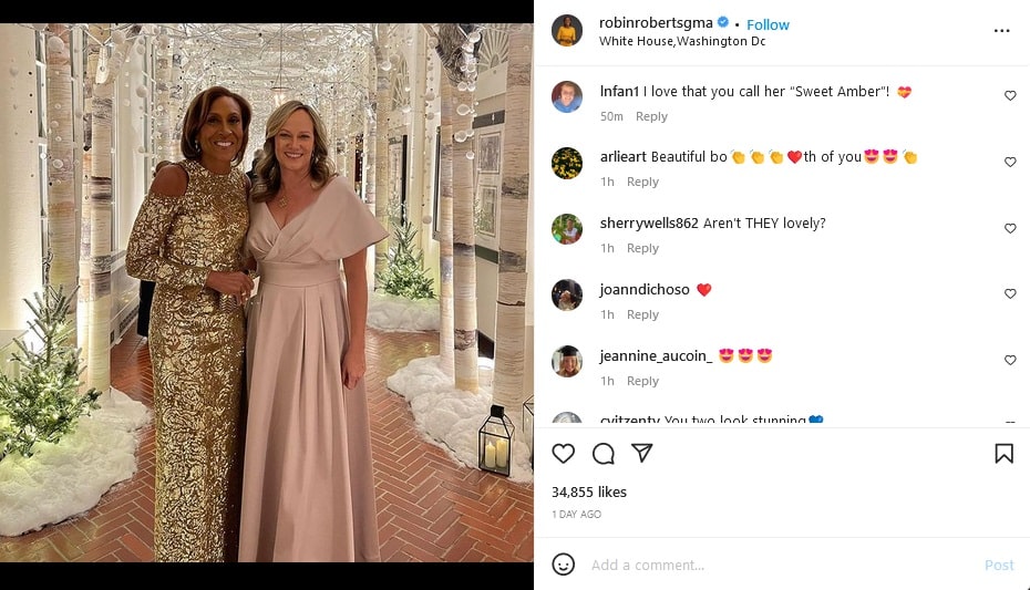 Robin Roberts & Amber Laign Attend White House State Dinner [Robin Roberts | Instagram]