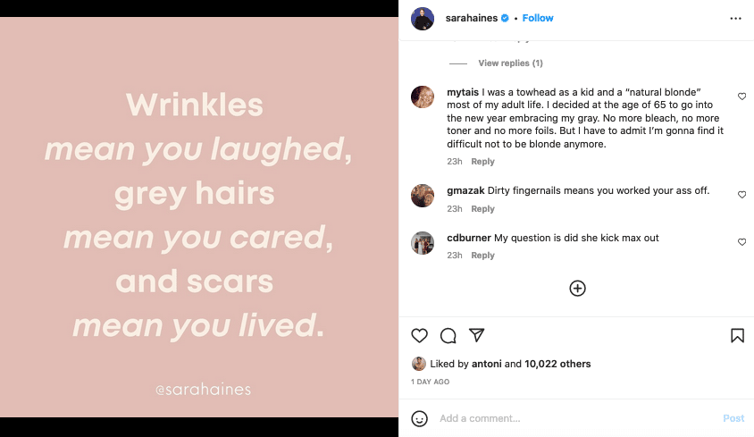 Sara Haines Talks Aging [Sara Haines | Instagram]