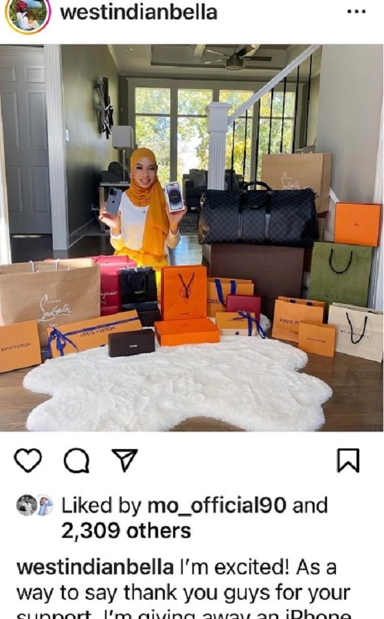 Shaeeda Sween's Instagram Post [Screenshot: Instagram]