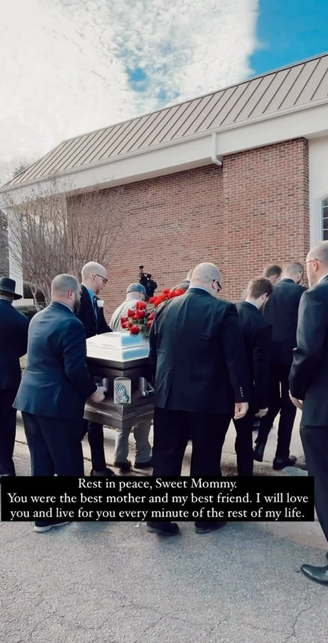 Whitney Way Thore from Instagram, Babs' funeral video screenshot