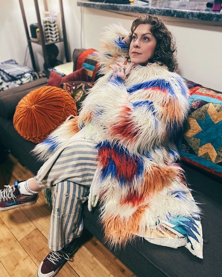 Danielle Colby Wears Colorful Fur Coat [Danielle Colby | Instagram]