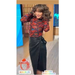 'GMA' Ginger Zee Shows Off Petite Body In Sexy Leather Skirt