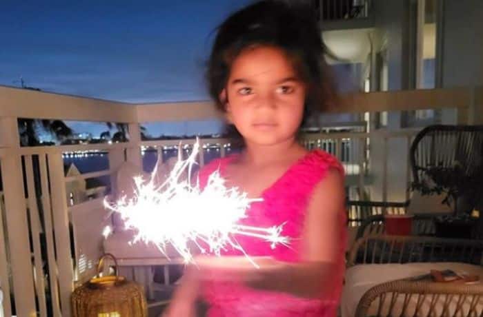 Hoda Kotb's daughter holding sparkler - Instagram