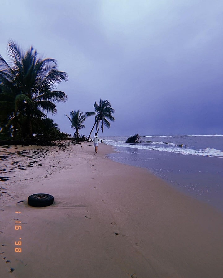 Empty Beach With Tire In The Sand [Jenna Bush Hager | Instagram]