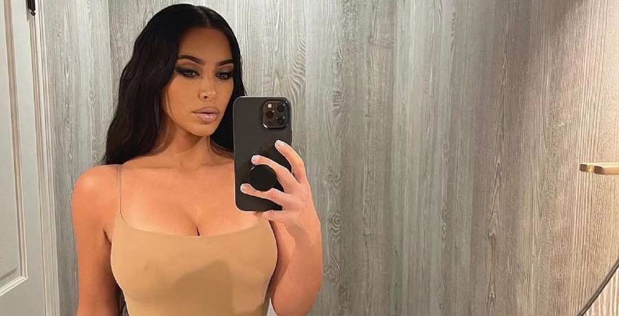 Kim Kardashian Wears Nude Boydsuit [Kim Kardashian | Instagram]