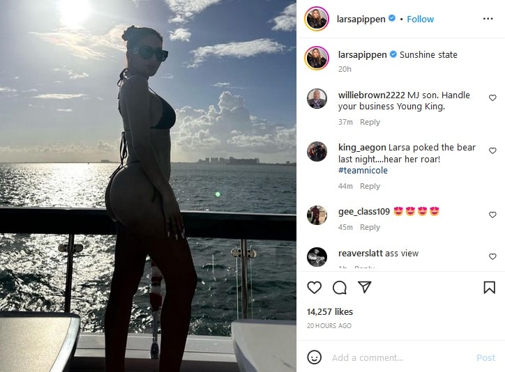 Laras Pippen Gets Cheeky In Bikini [Larsa Pippen | Instagram]