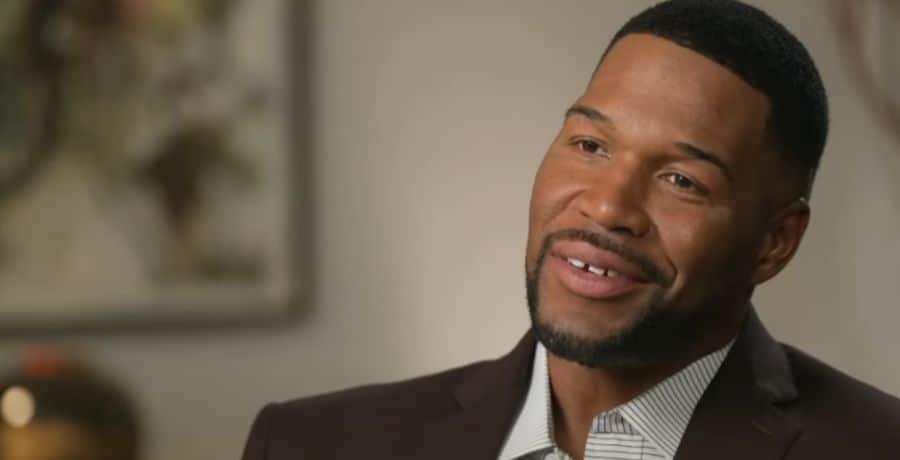 Michael Strahan screenshot from interview with Prince Harry - YouTube, Good Morning America