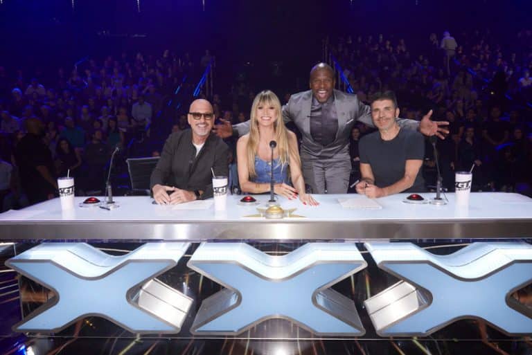 AMERICA'S GOT TALENT: ALL-STARS -- "Judges/Host" -- Pictured: (l-r) Howie Mandel, Heidi Klum, Terry Crews, Simon Cowell -- (Photo by: Trae Patton/NBC)