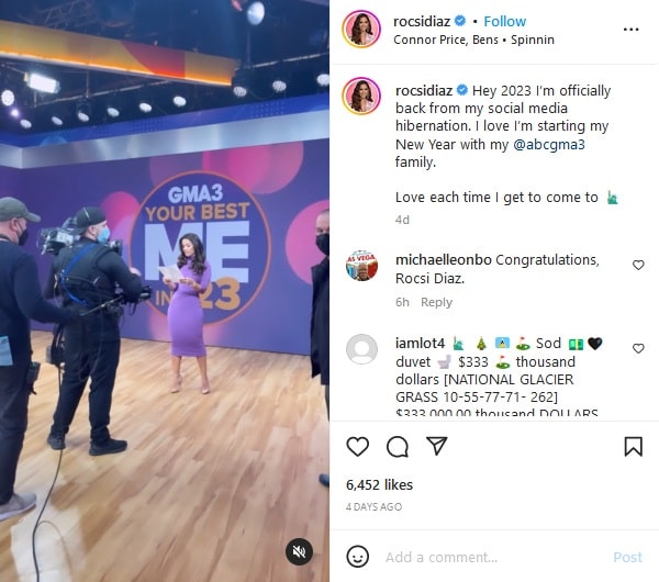 Rosci Diaz On Good Morning America [Rosci Diaz | Instagram]