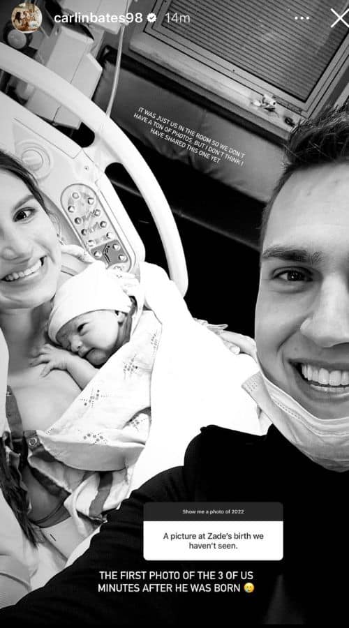 Carlin Bates Shares Never Before Seen Photo From Zade's Birth