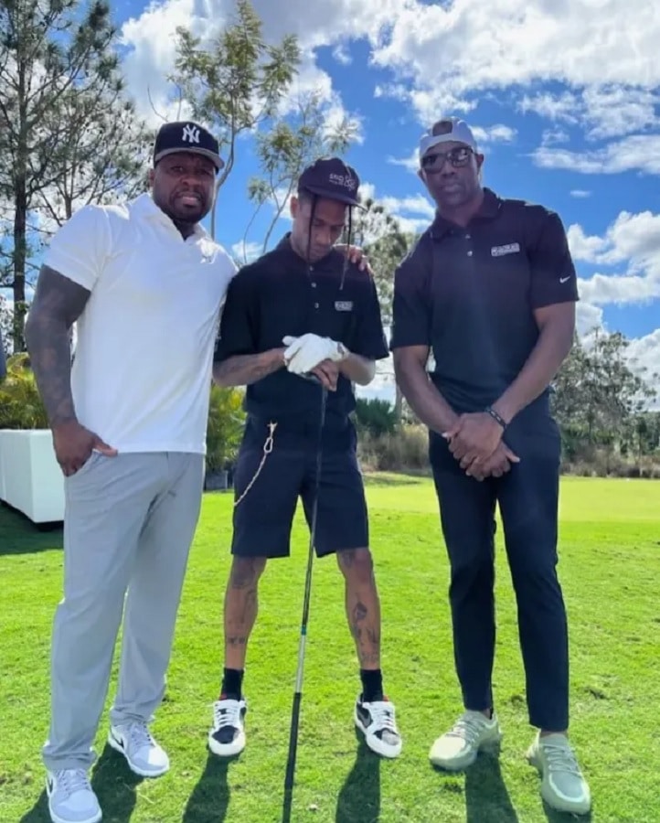 50 Cent, Travis Scott & Terrell Owens [Instagram]