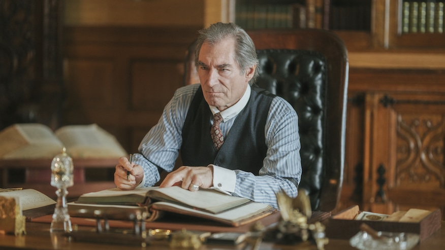 Timothy Dalton as Donald Whitfield of the Paramount+ series 1923. Photo Cr: Christopher T. Saunders/Paramount+ © 2022 Viacom International Inc. All Rights Reserved.