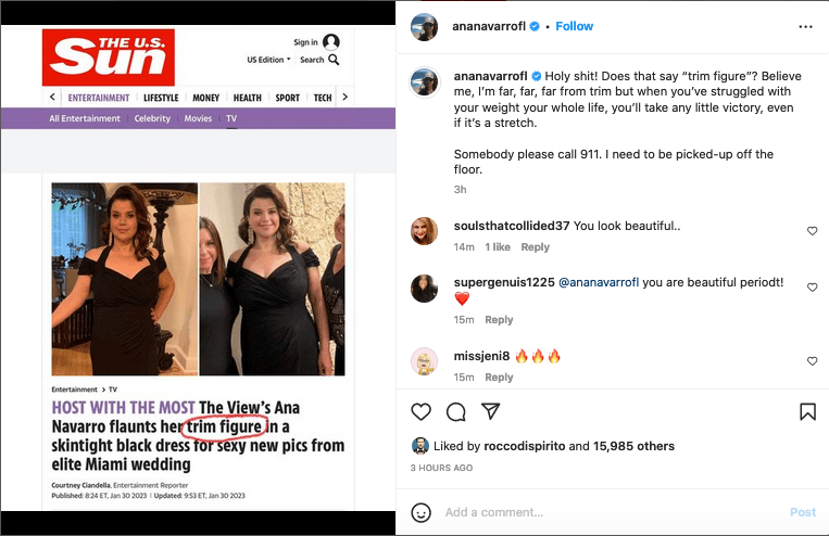 Ana Navarro Shares Shocking News [Ana Navarro | Instagram]