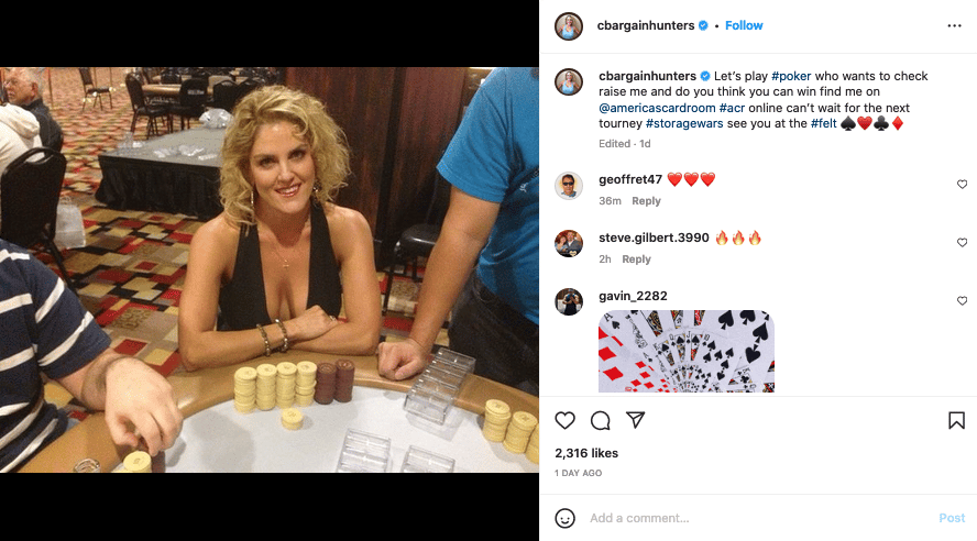 Casey Nezhoda At Poker Table [Source: Casey Nezhoda - Instagram]