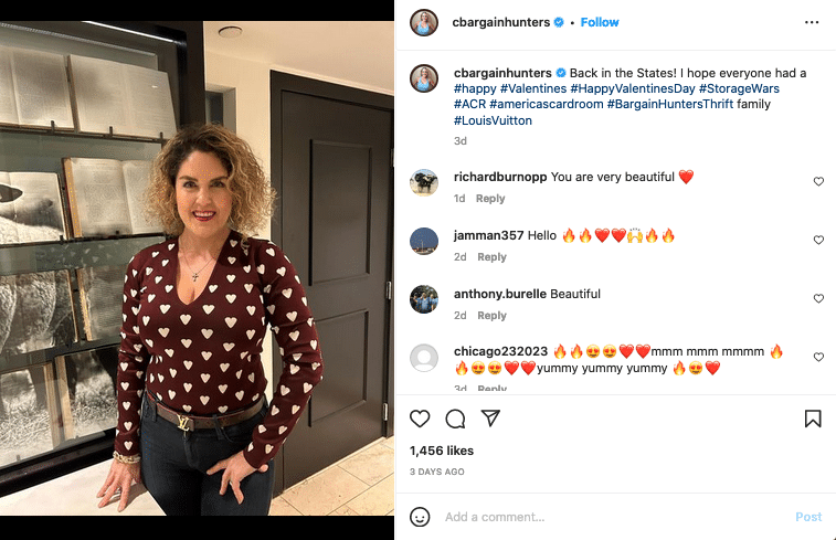 Casey Nezhoda Wears Red Sweater With Hearts [Source: Casey Nezhoda - Instagram]