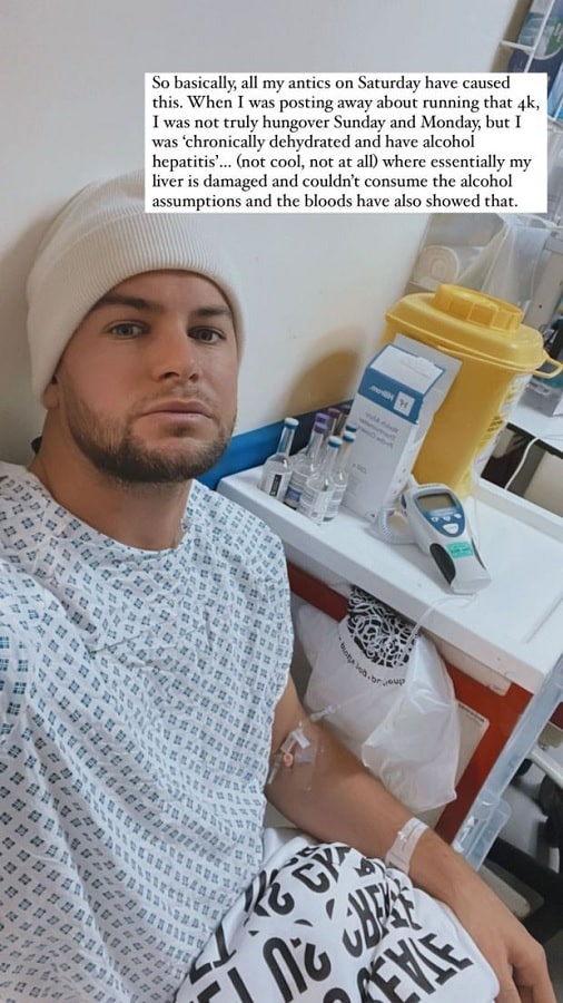 Chris Hughes At Hospital [Chris Hughes | Instagram]