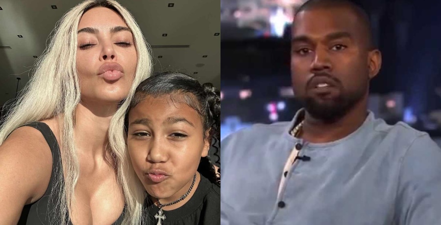 Left: Kim Kardashian & North West, Right: Kanye West [Sources: Instagram | YouTube]