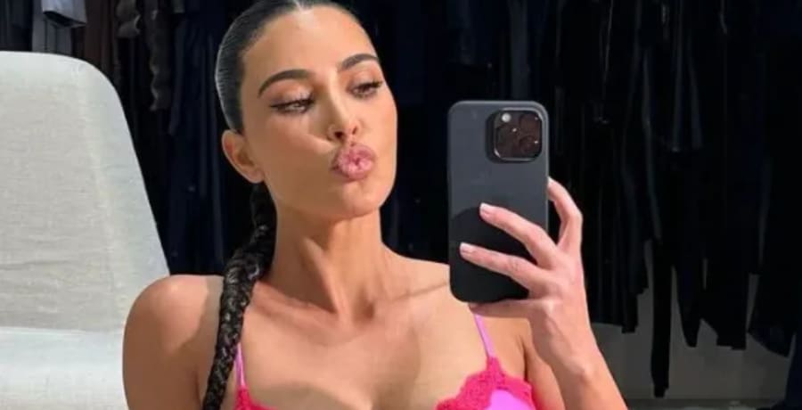 Kim Kardashian Wears Lace Chemise [Source: Kim Kardashian - Instagram]