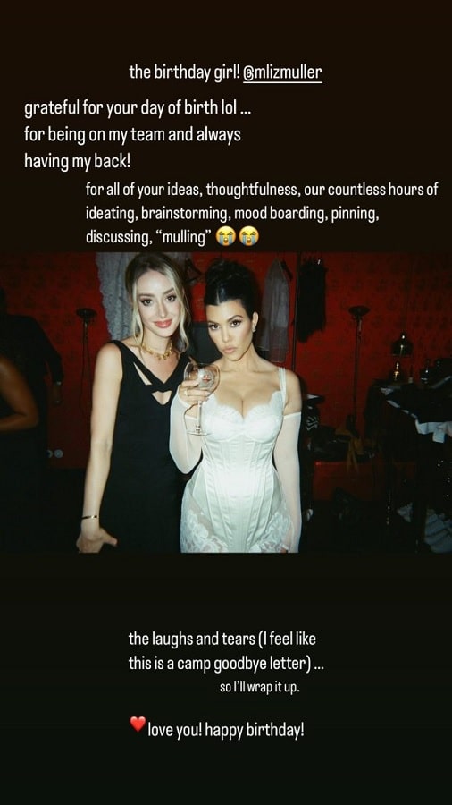 Kourtney Kardashian & Liz [Source: Kourtney Kardashian - Instagram Stories]