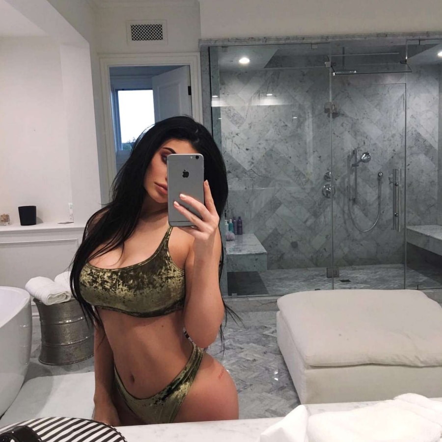 Kylie Jenner Wears Velvet Bikini [Source: Kylie Jenner | Instagram Stories]