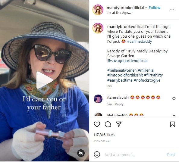 Mandy Brooke Shares Video [Source: Mandy Brooke - Instagram]