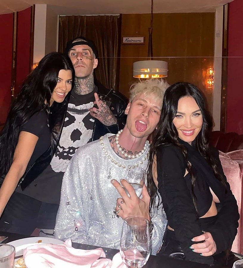 Kourtney Kardashian, Travis Barker, MGK & Megan Fox [Source: Instagram]