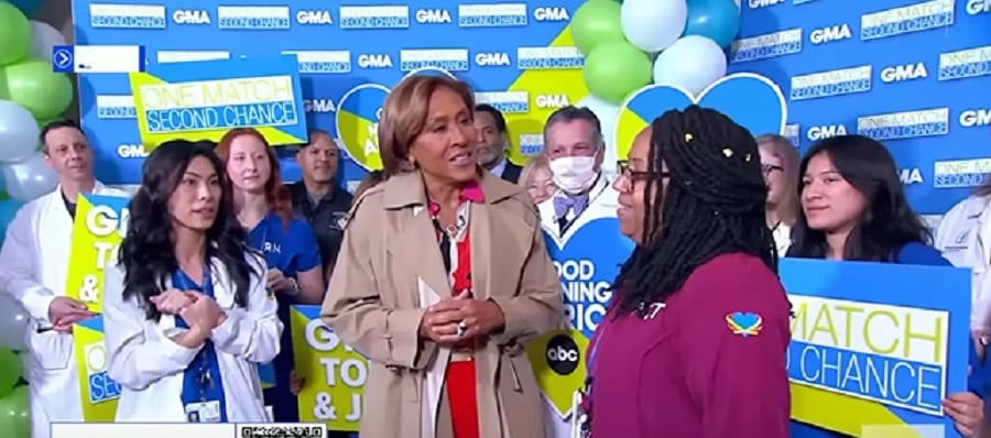 Robin Roberts Speaks With Nurse [Source: YouTube]