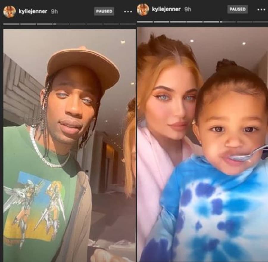 Travis Scott, Kylie Jenner & Stormi [Sources: Instagram]
