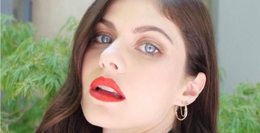 Alexandra Daddario Flaunts Red Lips [Source: Alexandra Daddario - Instagram]