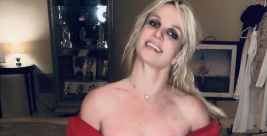 Britney Spears Wears Red Dress [Source: Britney Spears - Instagram]
