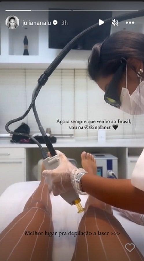 Juliana Nalu Gets Her Legs Treated [Source: Juliana Nalu - Instagram Stories]