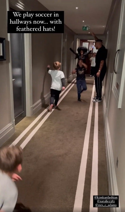 Saint West Runs Around Hotel Hallways [Source: Kim Kardashian - Instagram Stories]