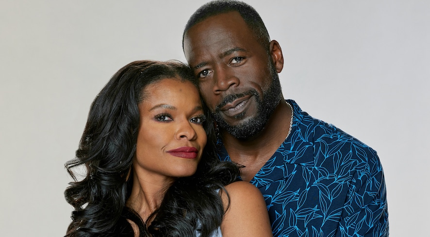 Photo: Keesha Sharp, Demetrius Grosse Credit: ©2023 Hallmark Media/Photographer: Patrick Randak