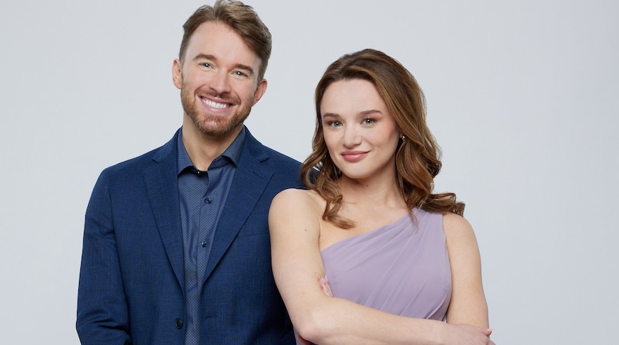 Photo: Chandler Massey, Hunter King Credit: ©2023 Hallmark Media/Photographer: Ricardo Hubbs