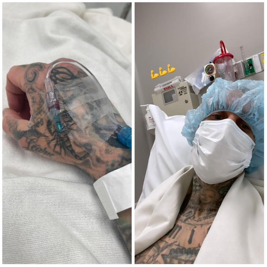 Travis Barker Hospitalized [Source: Travis Barker - Instagram Stories]