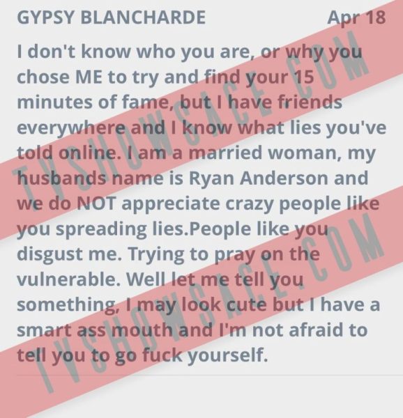Gypsy Rose Blanchard's response to Josh Seiter